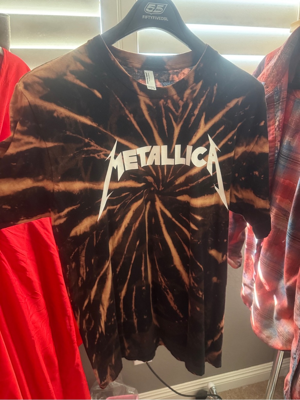 Band Tie-Dye Graphic Tee - Black and Tan